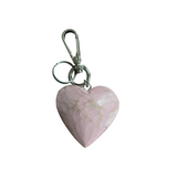 Hand Carved Heart Keychain