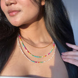 Triple Strand Multi Colour Necklace