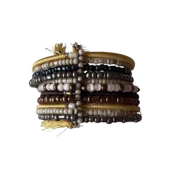 Mixed Beaded Cuff