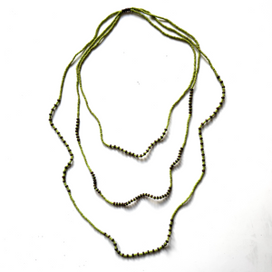 Triple Strand Beaded Necklace