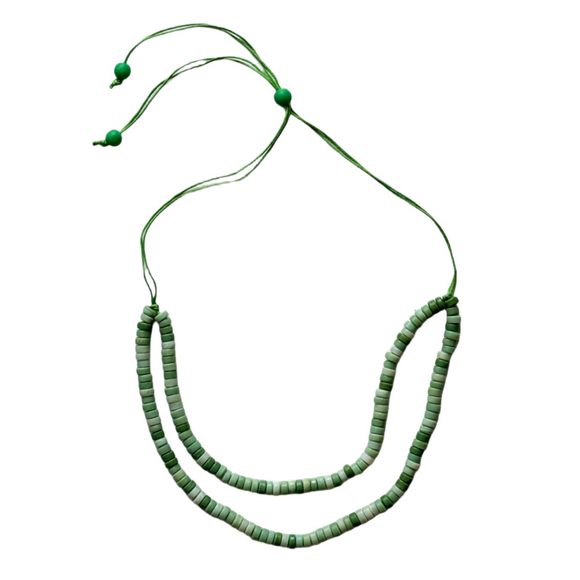 Double Strand Glass Bead Necklace