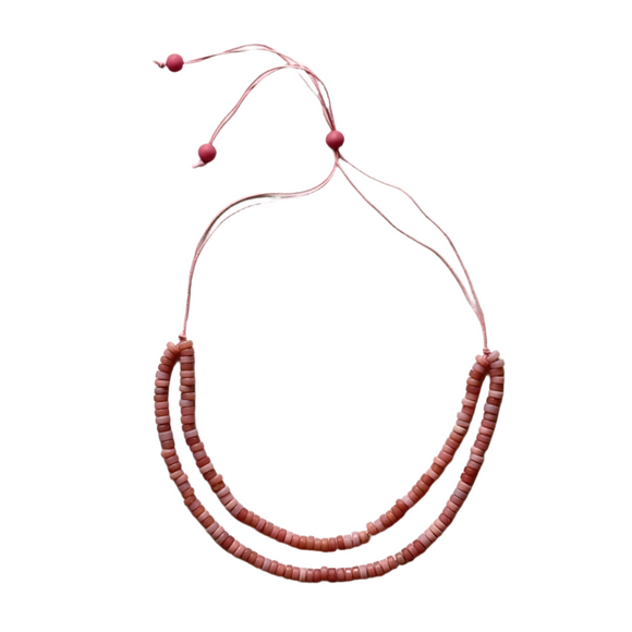 Double Strand Glass Bead Necklace