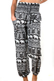 Black & Elephant Bali Pants