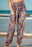 Purple Paisley Print Bali Pants