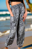 Black & White Paisley Print Bali Pants