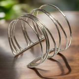Open Strand Metal Cuff - Silver Colour