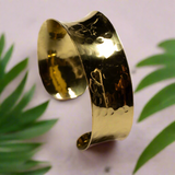 Beaten Metal Cuff - Gold Colour