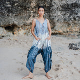 Tie Dye Lapis Ombre Romper - Grey & Cream