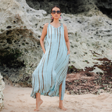 Simple Bone Tie Dye Dress - Mint