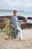 Simple Bone Tie Dye Kimono - Grey