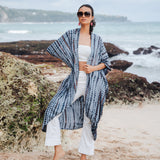 Simple Bone Tie Dye Kimono - Grey