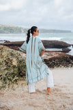 Simple Bone Tie Dye Kimono - Mint