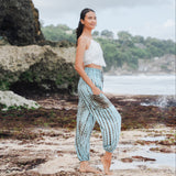 Simple Bone Tie Dye Bali Pants - Mint