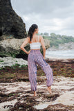 Simple Bone Tie Dye Bali Pants - Pink