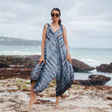 Simple Bone Tie Dye Romper - Grey