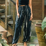 Black & White Tie Dye Bali Pants