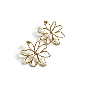 Open Flower Stud Earrings