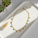 Multi Heart Charm Necklace - Gold Stainless Steel