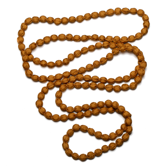 Extra Long Fabric Ball Necklace