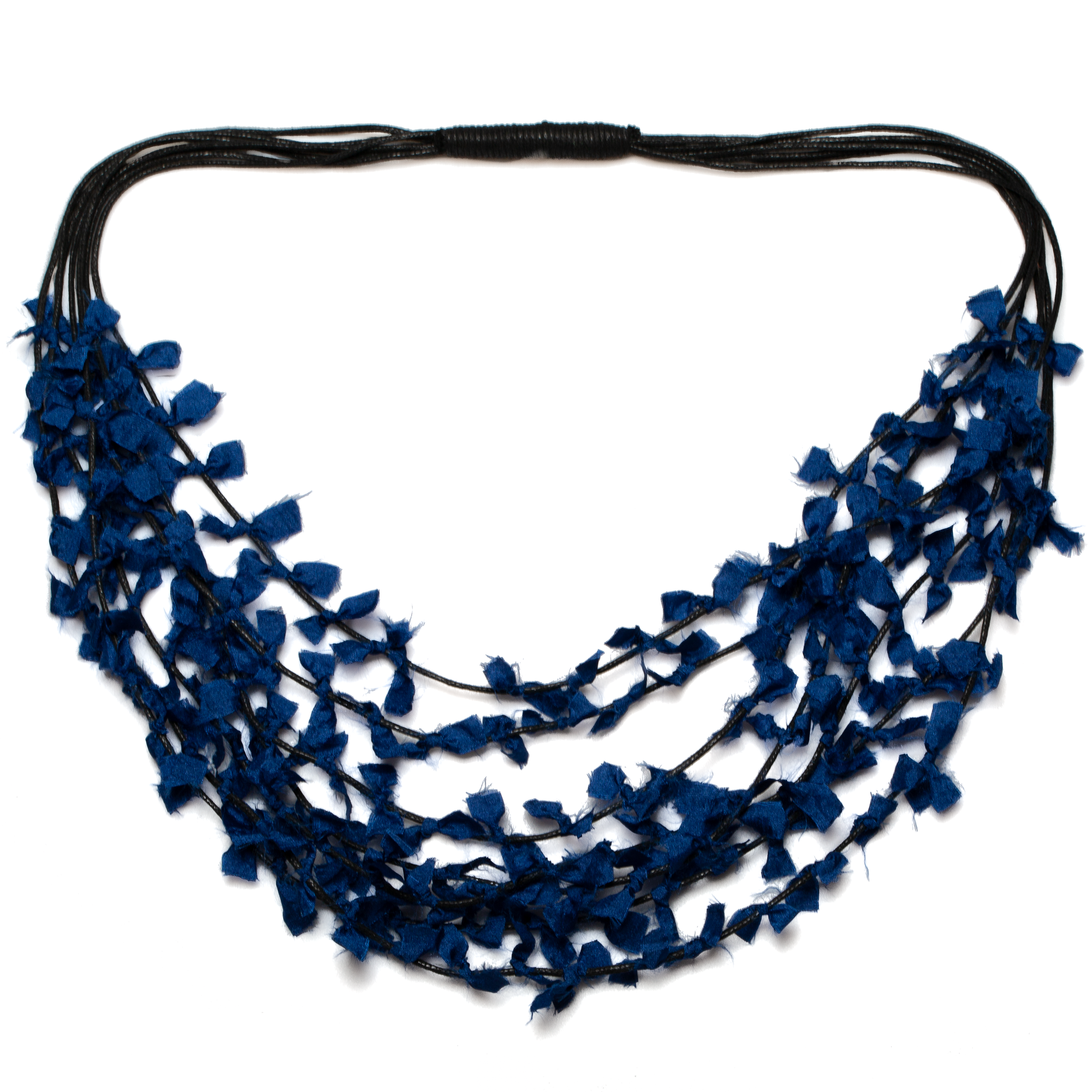 Multi Strand Fabric Necklace – Suzie Blue Canada