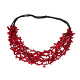 Multi Strand Fabric Necklace