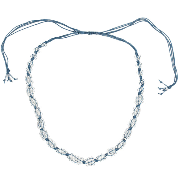 Long Glass Cluster Bead Necklace