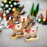 Deer With Red Heart Decoration