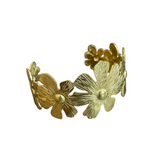 Flower Cuff - Gold Stainless Steel