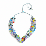 Resin & Glass Bead Disc Necklace