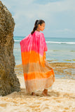 Ombre Strped Kimono - Pink & Orange