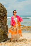 Ombre Strped Kimono - Pink & Orange