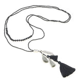 Bead & Strand Tassel Necklace