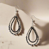 Tear Drop Earring with Crystal Bead