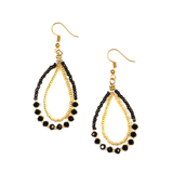 Tear Drop Earring with Crystal Bead