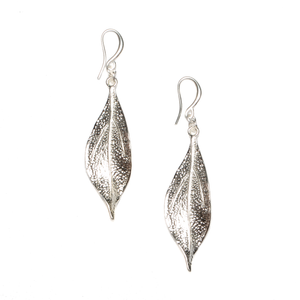 Textured Leaf Earrings