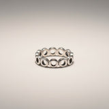 Open Discs Ring In Silver Plate