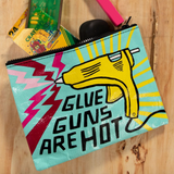 Glue Guns Are Hot Zipper Pouch