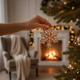 Snowflake Cookie Wooden Tree Decoration