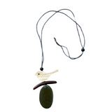 Wooden Bird on a Branch Necklace