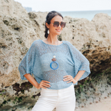 Short Sleeved Top - Sky Blue