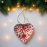 Hanging Heart Ornament - Red