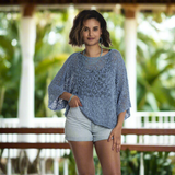 Short Sleeved Top - Denim Blue