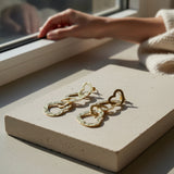 Linked Heart Earrings - Gold Stainless Steel