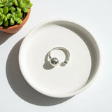 Open Ball Ring - Grey Stainless Steel