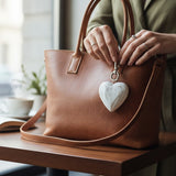 Hand Carved Heart Keychain