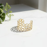 Open Circle Cuff - Gold Stainless Steel