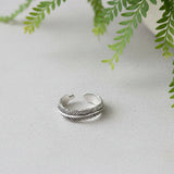 Leaf Ring In Silver Plate