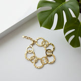 Linked Circle Bracelet - Gold Stainless Steel