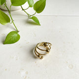 Multi Ball Ring - Gold Plate