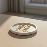 Linked Heart Earrings - Gold Stainless Steel